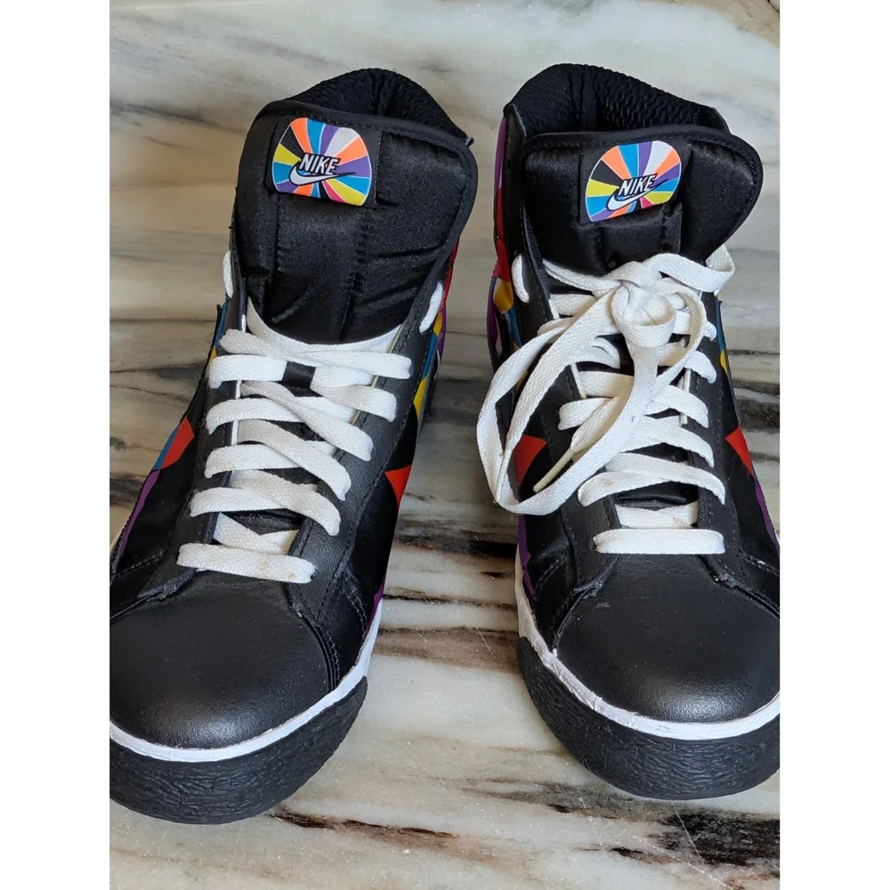 Nike Blazer High Geometric Mosaic Black Sport Red 317808-008 Mens 10 2010 Retro